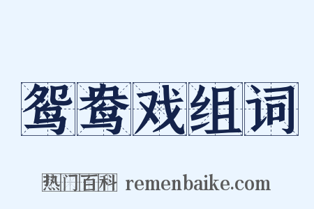 鸳鸯戏组词是什么意思的图片